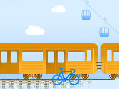 Public Transit animation illustration