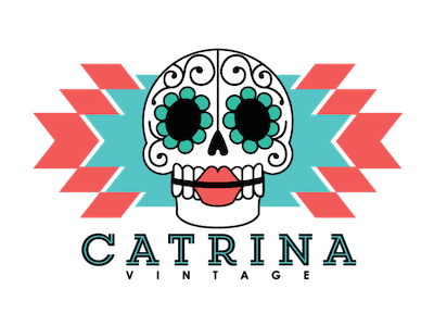Catrina Vintage Fashion illustration logo southwest vintage