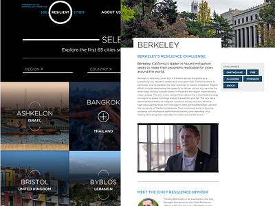 100 Resilient Cities detail grid responsive thumbnails web design