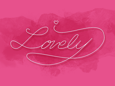 Lovely lettering pink typography