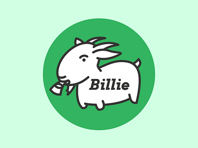 Billie goat illustration logo money