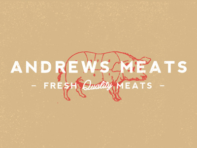 Andrews Meats type typography