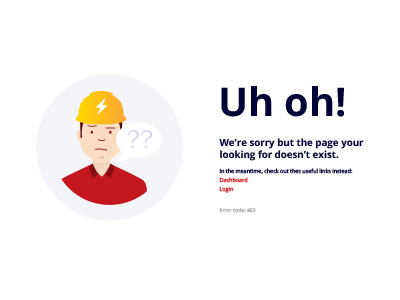 Uh-oh! 403 Error page Illustration