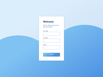 Daily UI Challenge #001 Sign up form