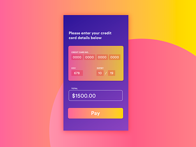 Daily UI Challenge #002 Credit Card button checkout colour credit card creditcard dailyui payment payment app type ui ui ux