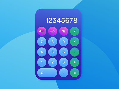 Daily UI Challenge #004 Calculator calulation color custom dailyui maths numbers ui ui design uidesign ux design