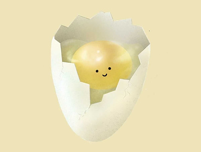 E is for Egg drawn egg fresco illustration illustrator texture