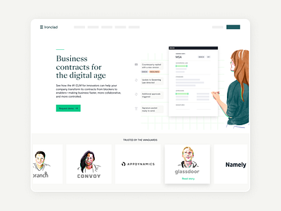 Ironclad Homepage Refresh animation homepage illustration watercolor web design webdesign