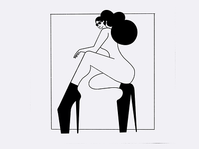 Pose brand branding character heels illustration illustrator model pole pose shoes