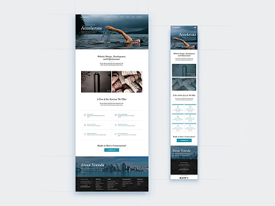 Web Design Layout Homepage blue homepage layout mobile web