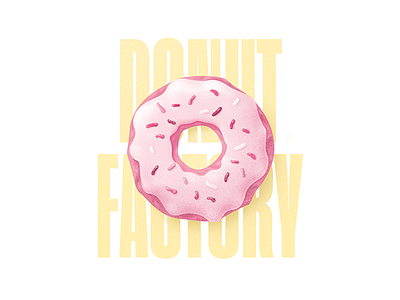 Donut Factory design donut factory office poster