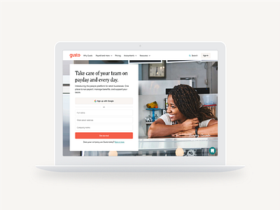 Mobile Website | Gusto branding design mobile mockups product typography ui web web design