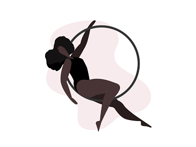 Hoop Dancer Illustration aerial dance dancer illustration dancers feminist vector illustration