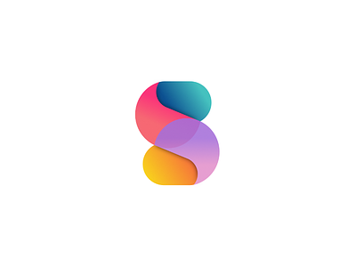 A series of circles mobile app, logo design symbol app logo gradient logo pastel s logo symbol icon mark