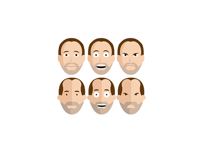 Character Faces angry avatar cartoon character design facial expression happy male man