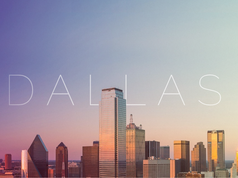 Dallas city banner skyscraper buildings website header banner gradient city dallas