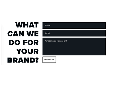 Big and Bold Contact Form