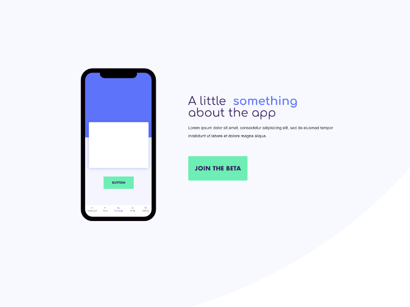 Webpage Circular Section web section purple prototype button circle app