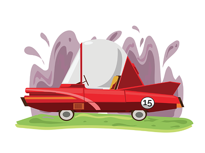 Car illustration for childrens book