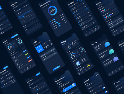 MyPay Dark Mode data employee employment flat ui hr ios mobile money pay payroll