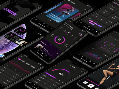 Fitness app UI design