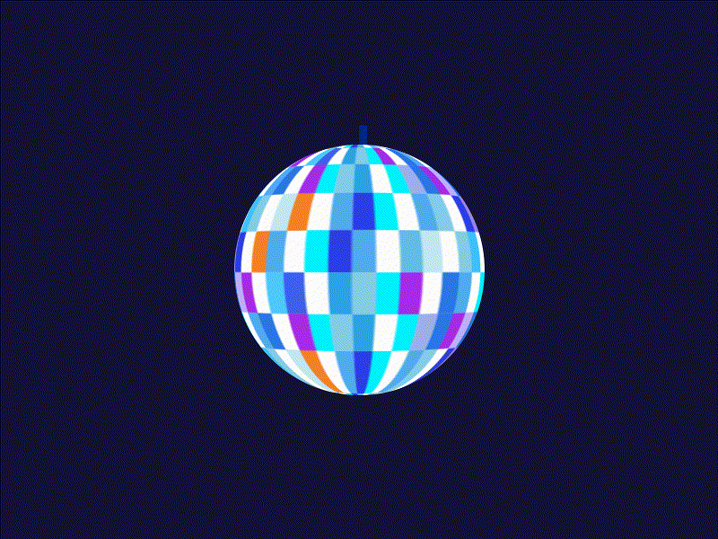 Disco ball animation animation ball design disco gif graphic design illustration mirror party ui vector