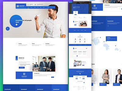 Corporate business landing page