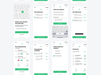 Food delivery app design