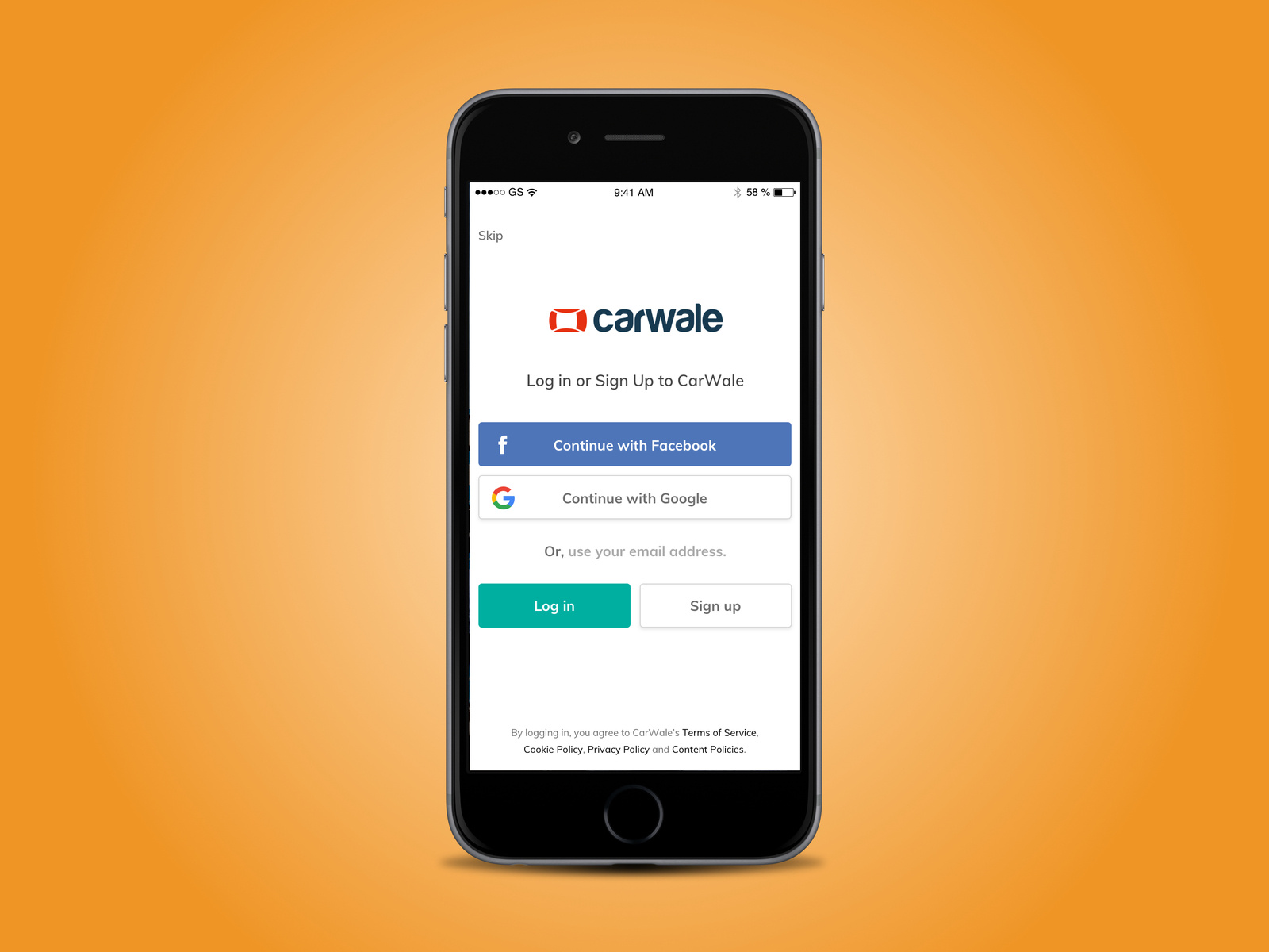 iOS Application Log in and Sign up Main Shot by Vedant on Dribbble