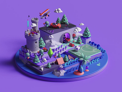 EA 3d abstract adobe aftereffects animation branding c4d cinema4d colors design game gaming geometric illustration isometric loop octane render ui web