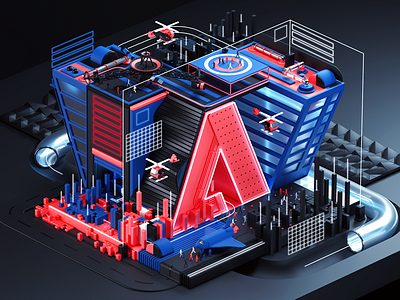 Adobe Government 3d adobe c4d cgi design geometric geometry illustration