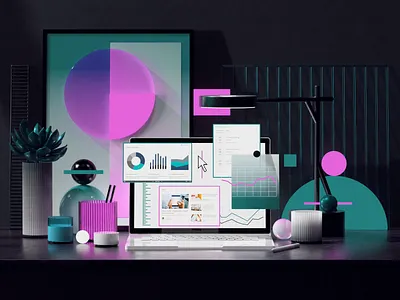 Microsoft SharePoint 3d abstract adobe adobe photoshop aftereffects branding c4d cinema4d desk digital illustration microsfot octane octanerender office render surface ui uiux web