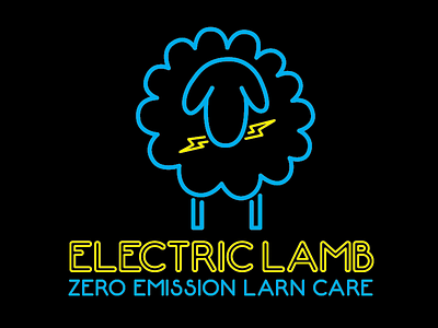 Neon Sign bright design electric lamb neon sign stroke vector