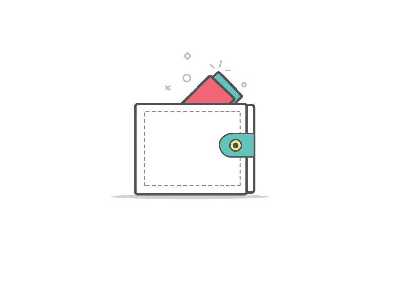 Zefo Wallet Icon Design illustrator e-commerce iconography walleticon