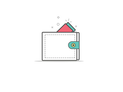 Zefo Wallet Icon Design e commerce iconography illustrator walleticon