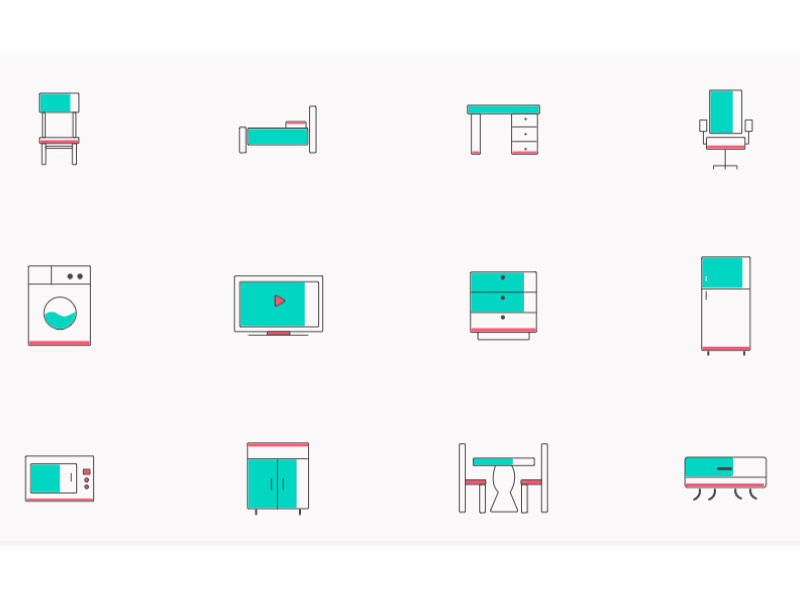 Icon Library - zefo e-commerce branding icon design illustrator iconography