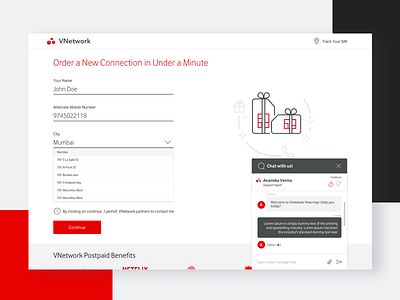 Desktop UI Design_Telecom_New Connection desktop design illustraion minimalism ui design