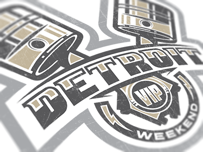 Detroit Vip Weekend Dribbble automotive logo