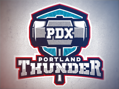 Portland Thunder Logo logo rebrand sports