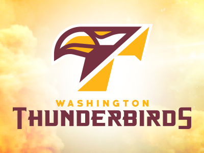 Washington Thunderbirds Identity football rebrand redskins sports washington