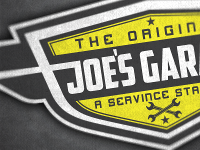 Joes Garage Logo garage joes logo retro service