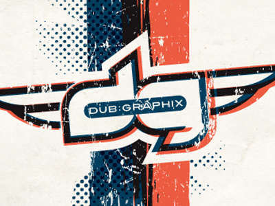 Logo design dub graphix logo retro