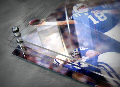 3D Peyton Manning Photo Close-Up 3d acrylic colts football indianapolis manning nfl peyton photo vinyl