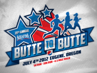 Butte To Butte Marathon Logog design logo marathon