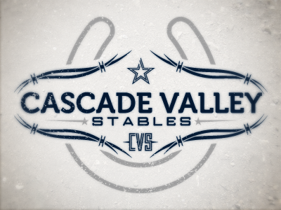 Cascade Valley Stables Logo horse logo stables