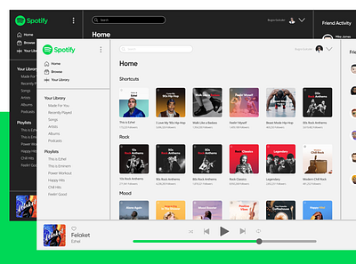 Minimalist Spotify Redesign redesign redesign concept spotify ui uidesign website website design