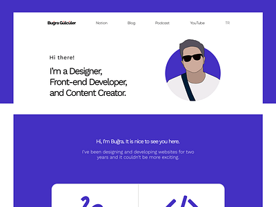 Personal Portfolio - Bugra Gulculer design personal portfolio personal website porfolio website design