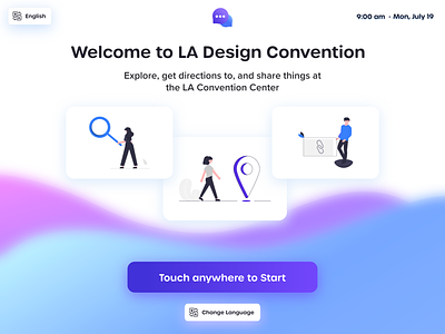 Conference Kiosk - Splash Screen design design thinking productdesign ui