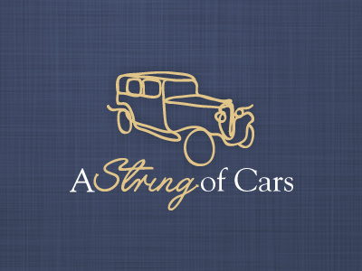 Branding for ' A String of Cars' car logo old string texture wheels