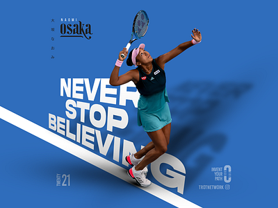 Naomi Osaka branding design graphic design